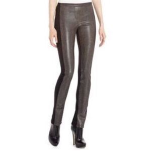 BCBG S Black Brown Pull on Snake Faux Leather Elijah Leggings